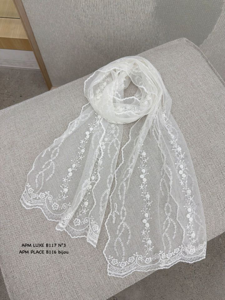 N3東大門實拍女士新品時尚推薦人氣休閑真品圍巾披肩蕾絲N3圍巾/披肩圖色3