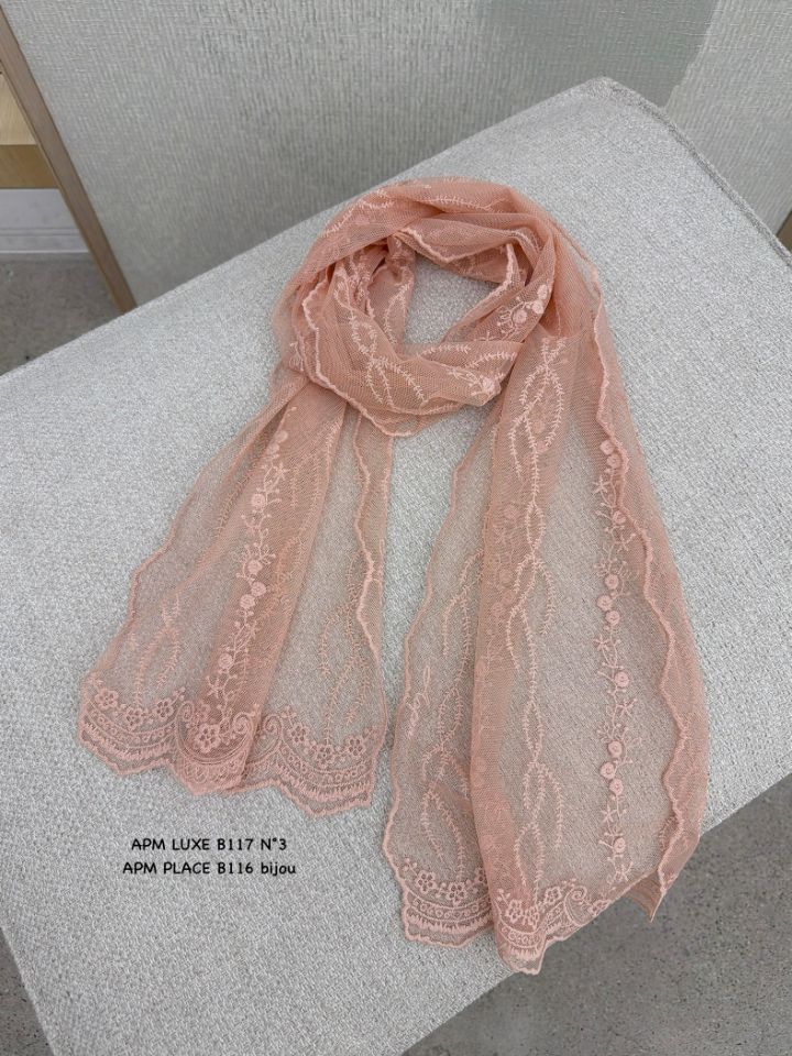 N3東大門實拍女士新品時尚推薦人氣休閑真品圍巾披肩蕾絲N3圍巾/披肩圖色4