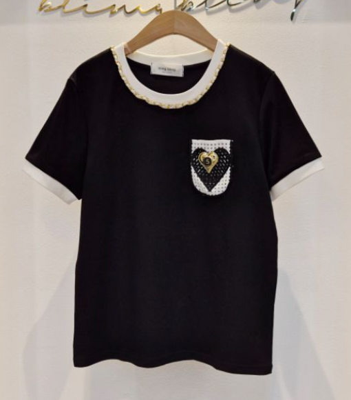 BLING BLING-S/RICO東大門實拍女士新品人氣時尚T恤口袋BLING BLING-S/RICOT恤圖色2