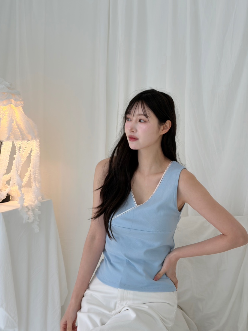 N BROWN東大門直郵女裝新款真品時尚推薦吊帶背心V領蕾絲N BROWN吊帶/背心