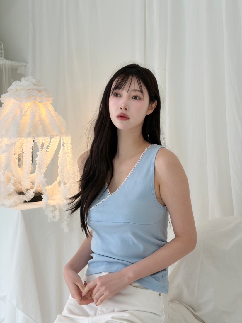 N BROWN東大門直郵女裝新款真品時尚推薦吊帶背心V領蕾絲N BROWN吊帶/背心