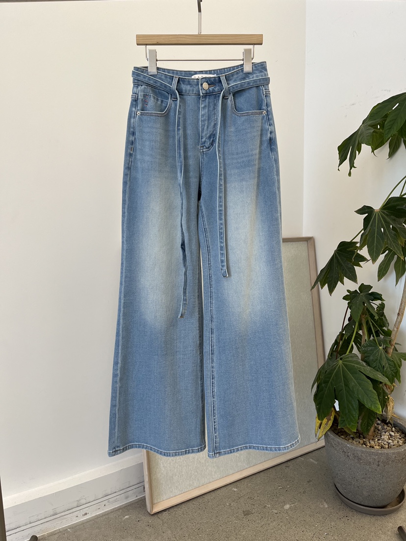 DARAK東大門實拍女裝新款26春夏真品人氣休閑牛仔褲含腰帶DARAK牛仔褲圖色1