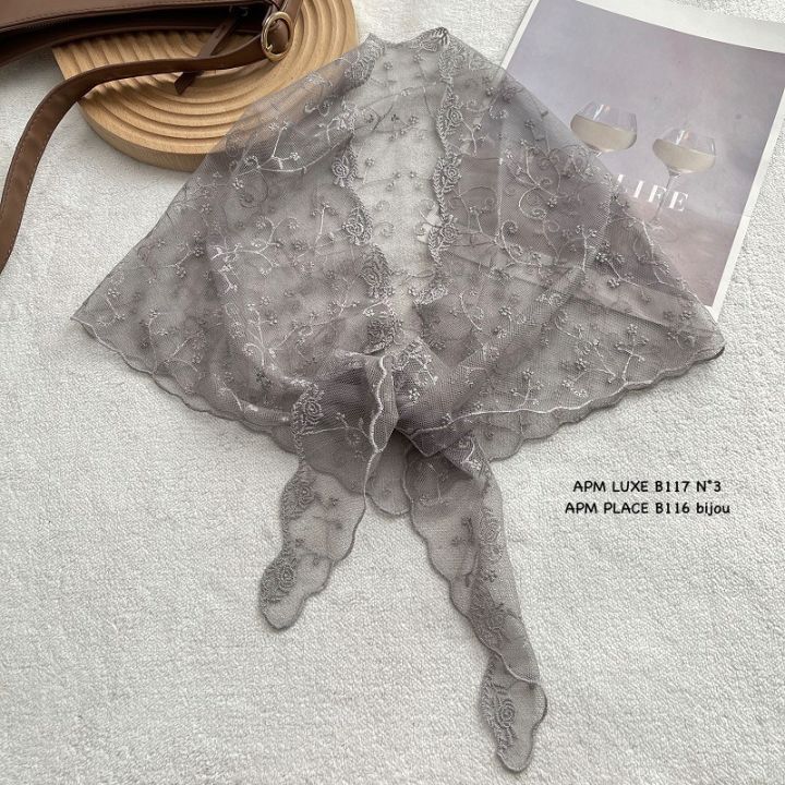 N3韓國代購女士新款真品職業26春夏休閑人氣圍巾披肩蕾絲N3圍巾/披肩圖色2