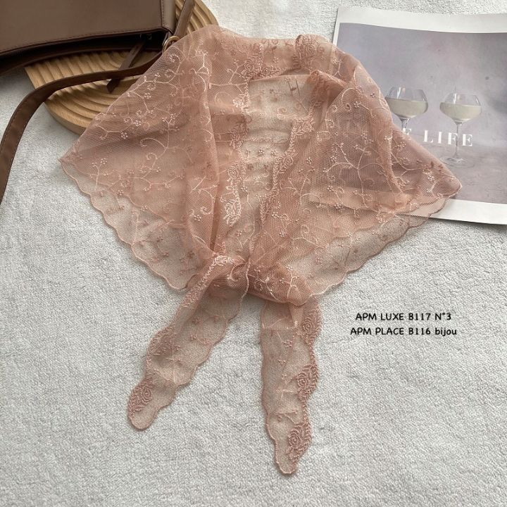 N3韓國代購女士新款真品職業26春夏休閑人氣圍巾披肩蕾絲N3圍巾/披肩圖色3