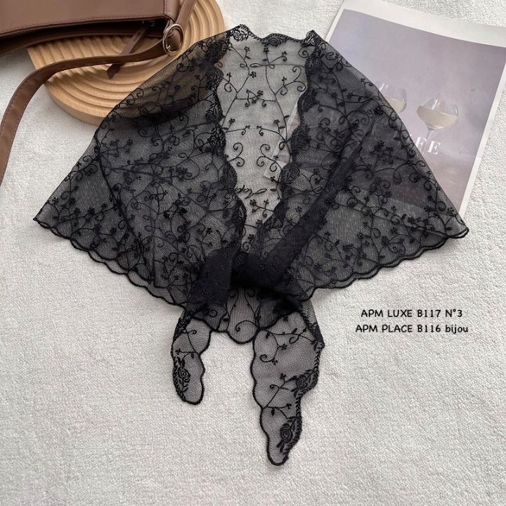 N3韓國代購女士新款真品職業26春夏休閑人氣圍巾披肩蕾絲N3圍巾/披肩圖色4