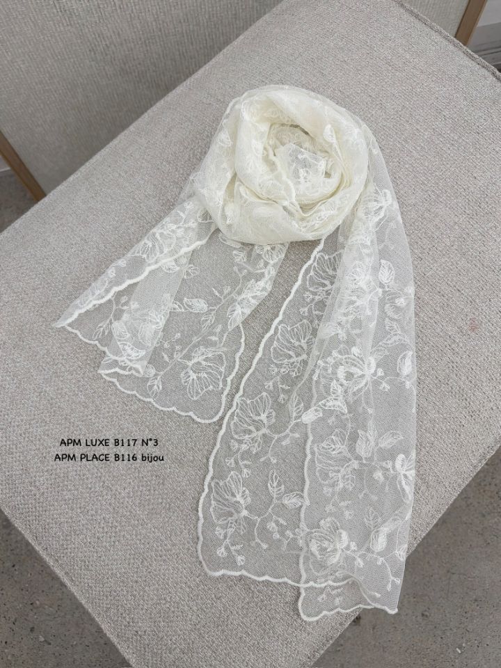 N3東大門實拍女裝新品真品26春夏職業人氣推薦圍巾披肩蕾絲N3圍巾/披肩圖色1