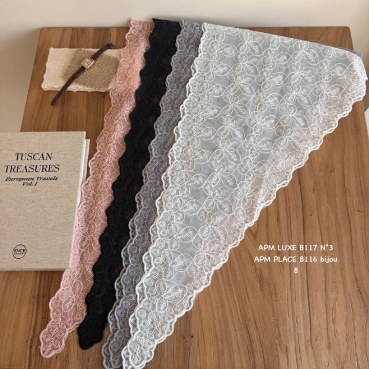 N3韓國直郵女裝新款職業熱賣真品休閑時尚26春夏圍巾披肩蕾絲N3圍巾/披肩