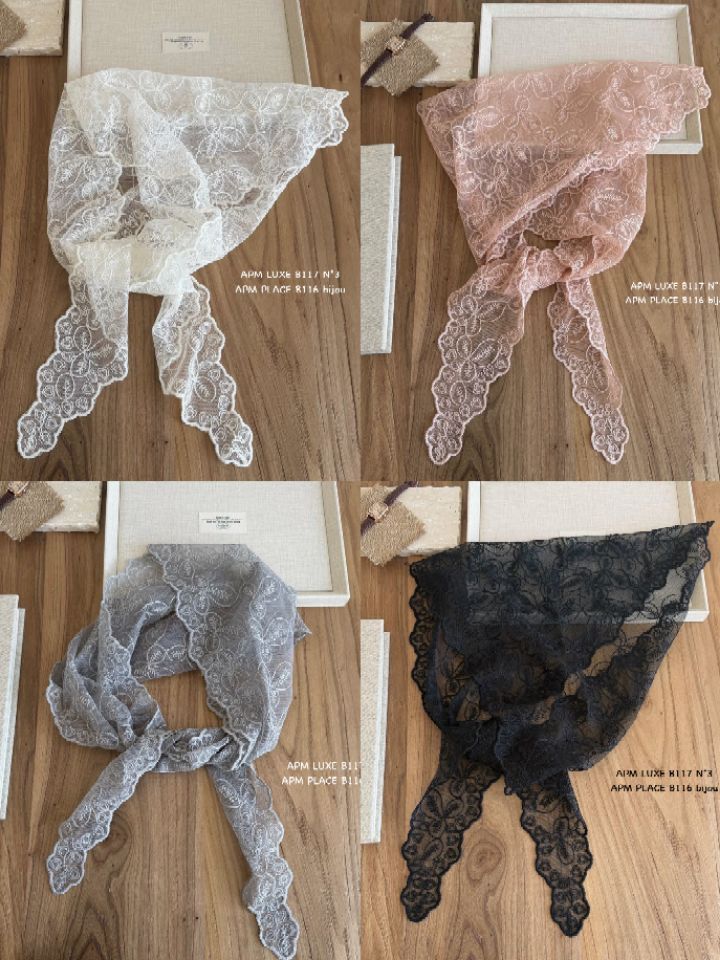 N3韓國直郵女裝新款職業熱賣真品休閑時尚26春夏圍巾披肩蕾絲N3圍巾/披肩