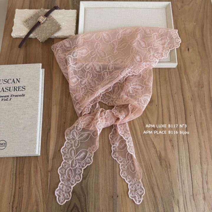 N3韓國直郵女裝新款職業熱賣真品休閑時尚26春夏圍巾披肩蕾絲N3圍巾/披肩圖色2