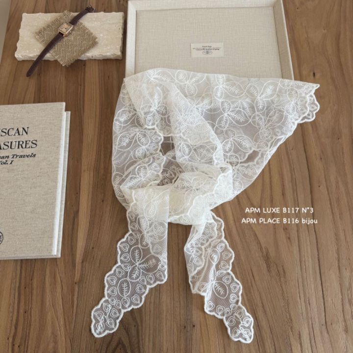 N3韓國直郵女裝新款職業熱賣真品休閑時尚26春夏圍巾披肩蕾絲N3圍巾/披肩圖色4