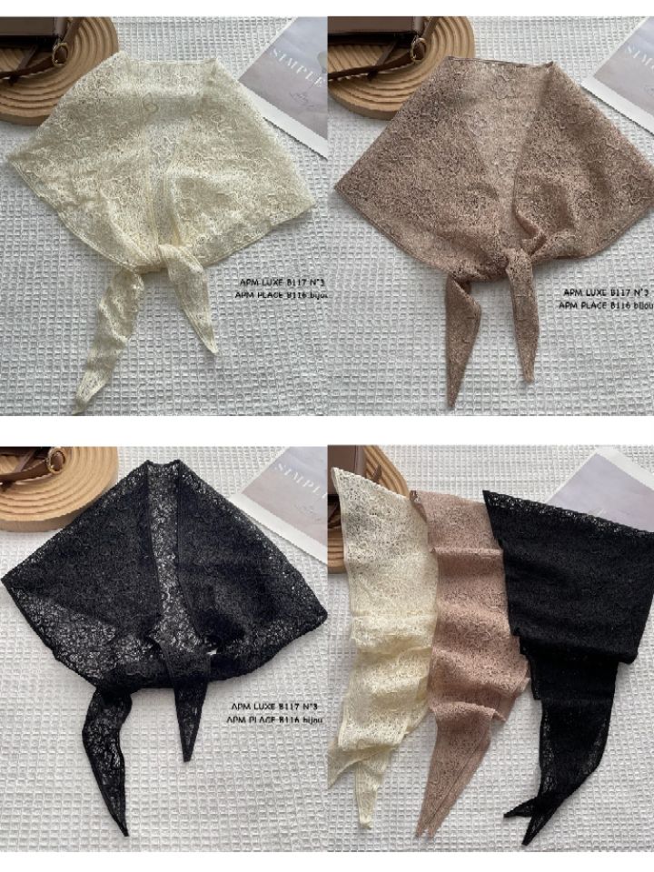 N3韓國代購女士新款人氣時尚推薦休閑26春夏圍巾披肩蕾絲N3圍巾/披肩