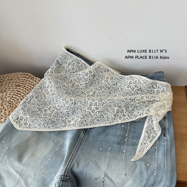 N3韓國代購女士新款人氣時尚推薦休閑26春夏圍巾披肩蕾絲N3圍巾/披肩