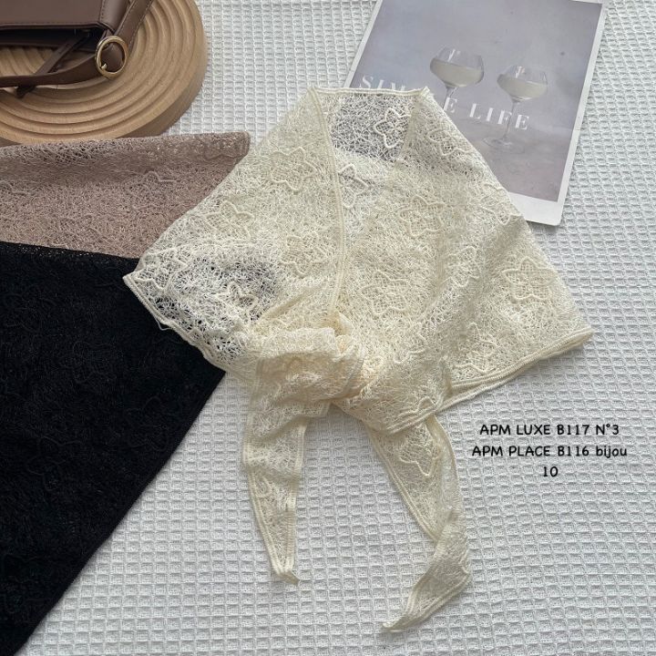 N3韓國代購女士新款人氣時尚推薦休閑26春夏圍巾披肩蕾絲N3圍巾/披肩