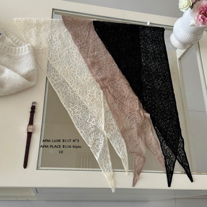 N3韓國代購女士新款人氣時尚推薦休閑26春夏圍巾披肩蕾絲N3圍巾/披肩