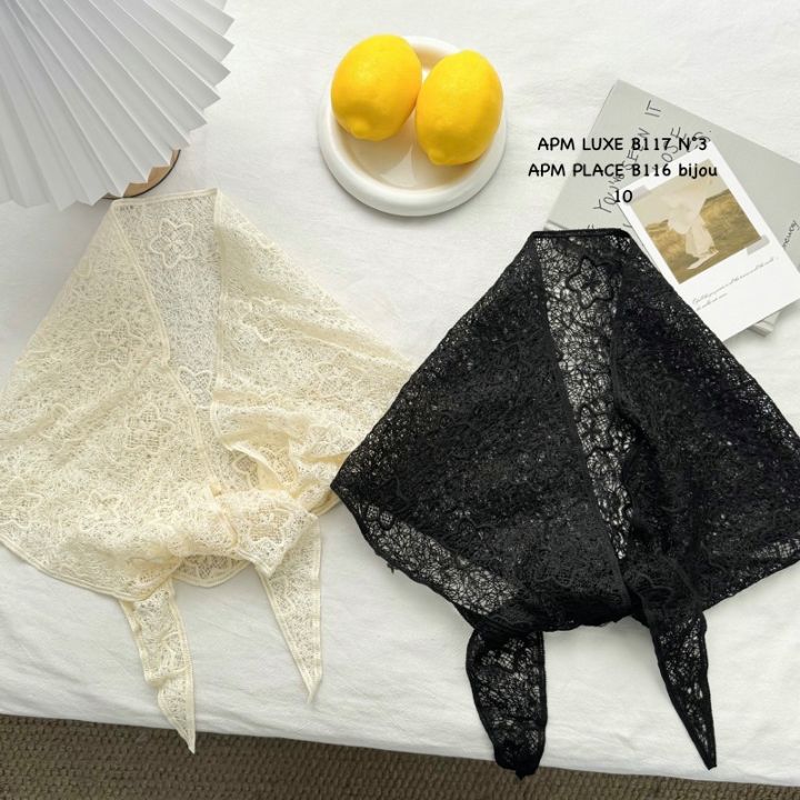 N3韓國代購女士新款人氣時尚推薦休閑26春夏圍巾披肩蕾絲N3圍巾/披肩