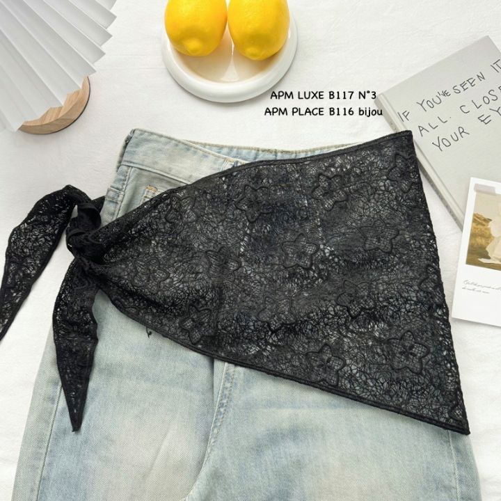 N3韓國代購女士新款人氣時尚推薦休閑26春夏圍巾披肩蕾絲N3圍巾/披肩