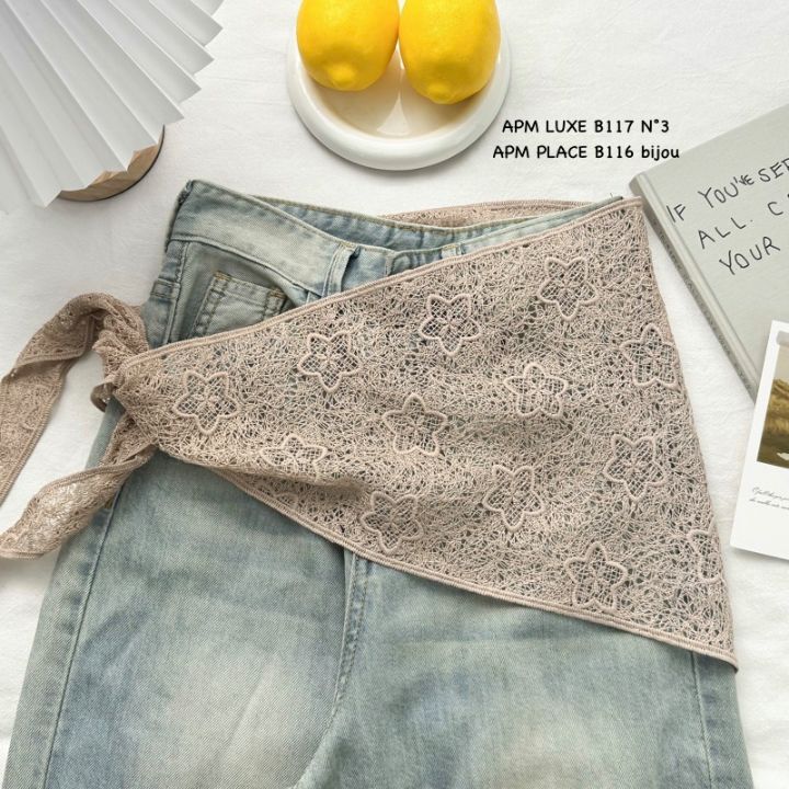 N3韓國代購女士新款人氣時尚推薦休閑26春夏圍巾披肩蕾絲N3圍巾/披肩