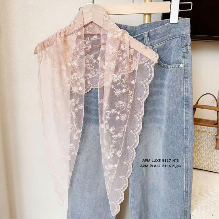 N3東大門代購女士新款職業熱賣推薦休閑時尚圍巾披肩蕾絲N3圍巾/披肩圖色3