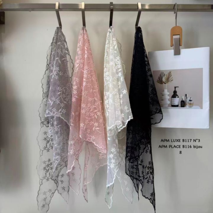 N3韓國直郵女士新款真品人氣休閑26春夏職業圍巾披肩蕾絲N3圍巾/披肩