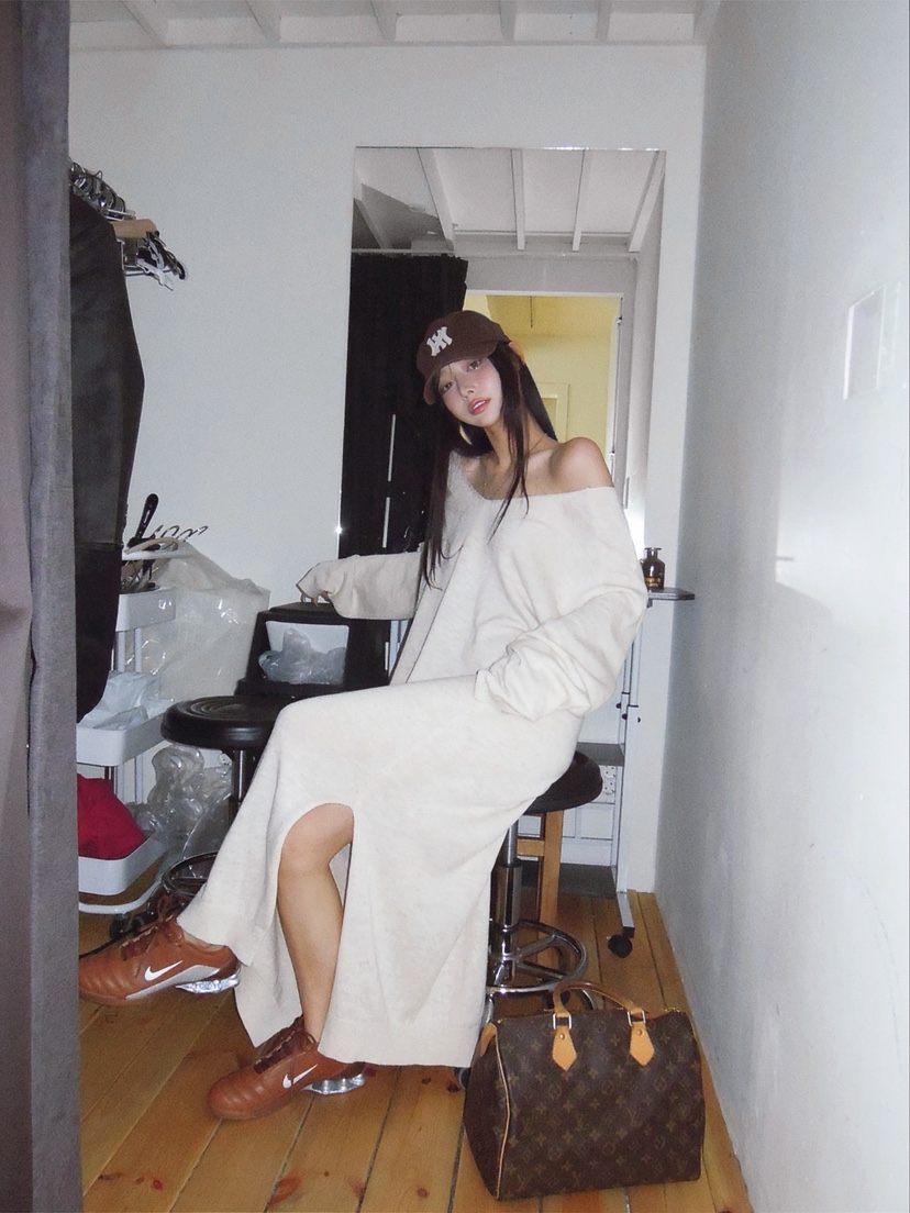 OURWAVE/OUR ROOM韓國代購女裝新款時尚連衣裙含腰繩亞麻Our Wave/Our Room連衣裙