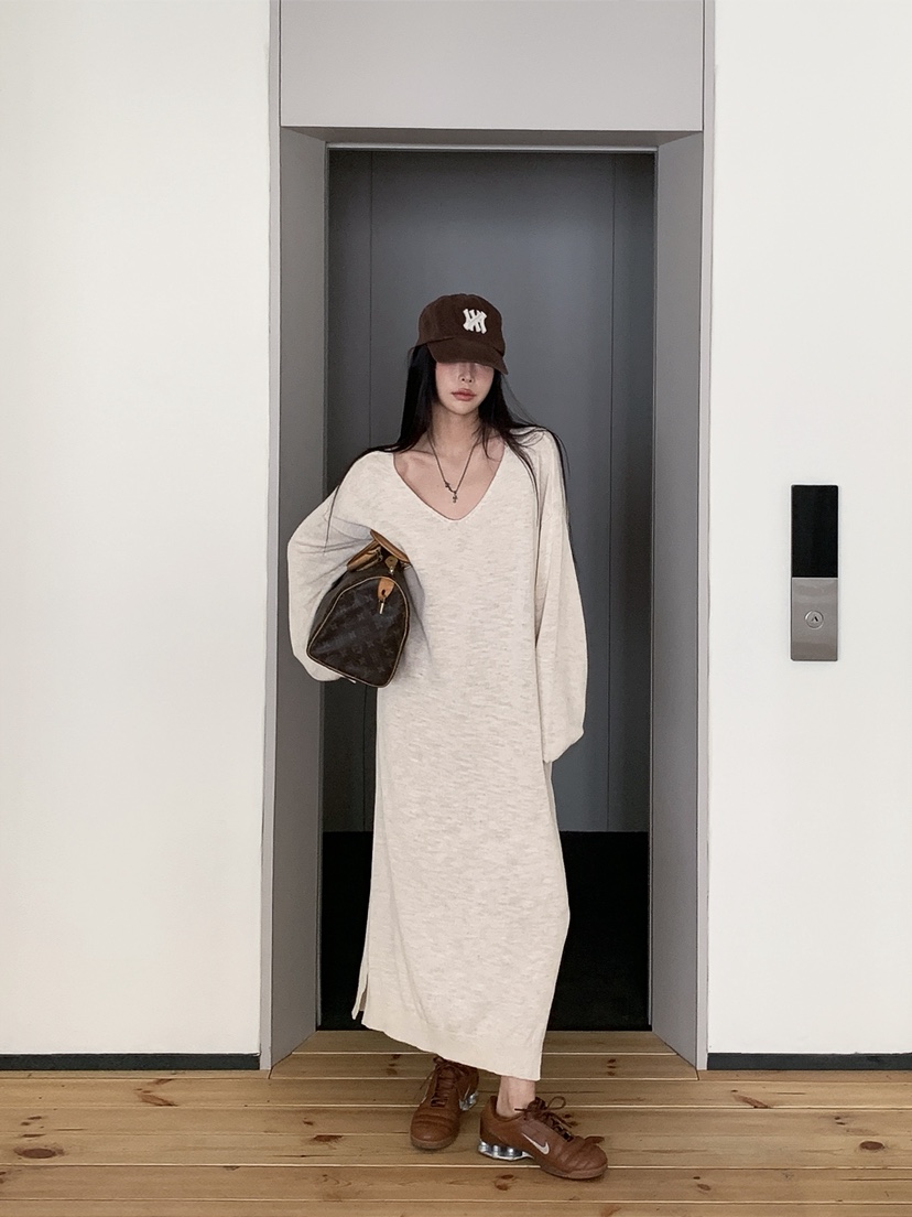 OURWAVE/OUR ROOM韓國代購女裝新款時尚連衣裙含腰繩亞麻Our Wave/Our Room連衣裙