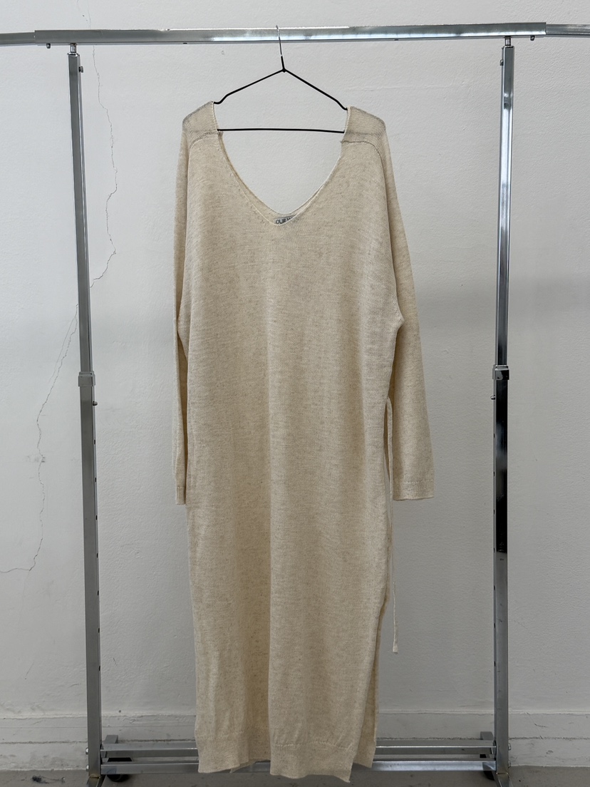 OURWAVE/OUR ROOM韓國代購女裝新款時尚連衣裙含腰繩亞麻Our Wave/Our Room連衣裙圖色1