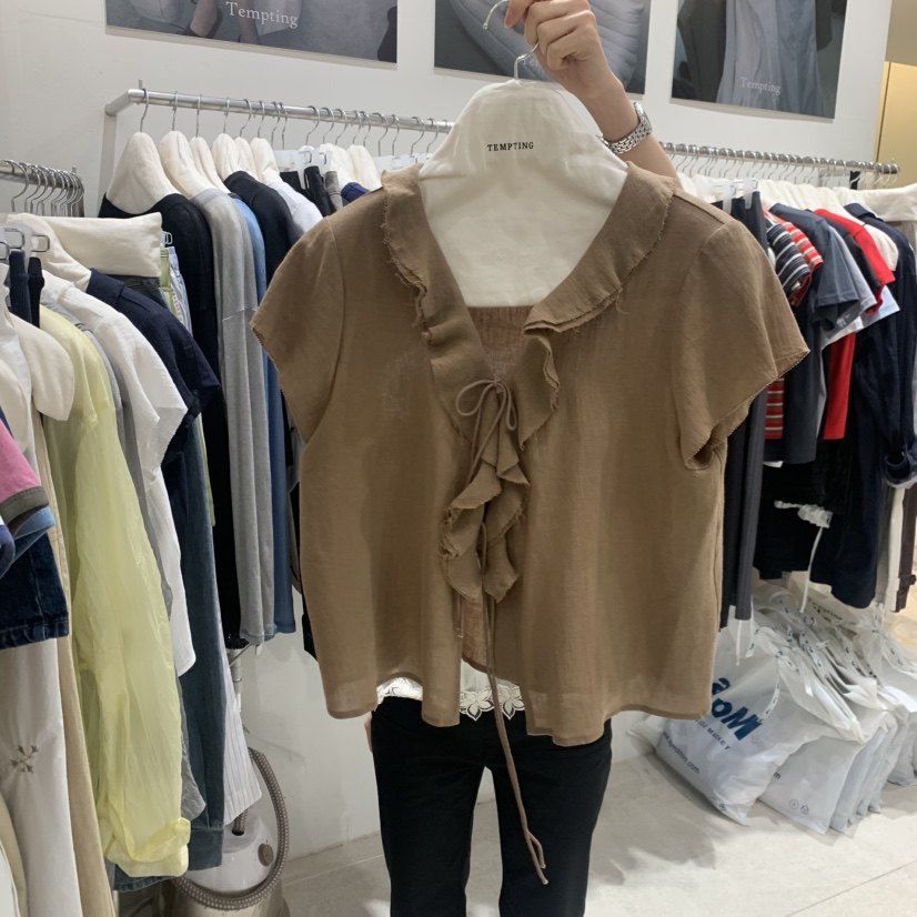 TEMPTING東大門代購女士新品時尚真品休閑推薦襯衫蕾絲衫TEMPTING襯衫/蕾絲衫圖色2