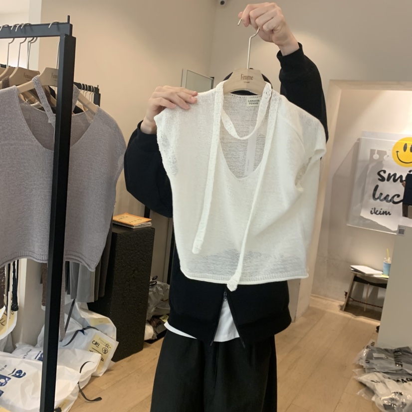 LA MAGIE FEMME韓國直郵女士新品真品人氣吊帶背心含脖帶Lamagie Femme吊帶/背心圖色2