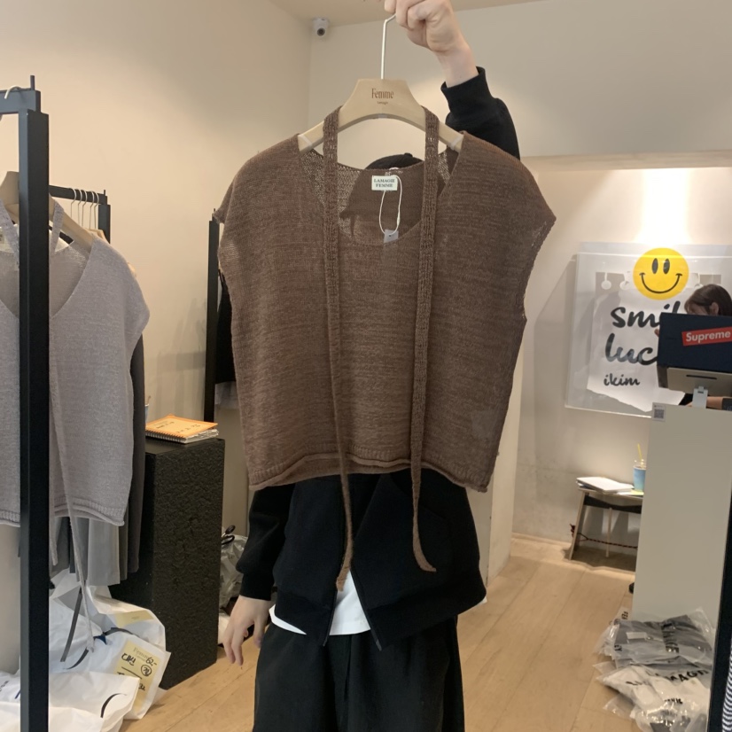 LA MAGIE FEMME韓國直郵女士新品真品人氣吊帶背心含脖帶Lamagie Femme吊帶/背心圖色3