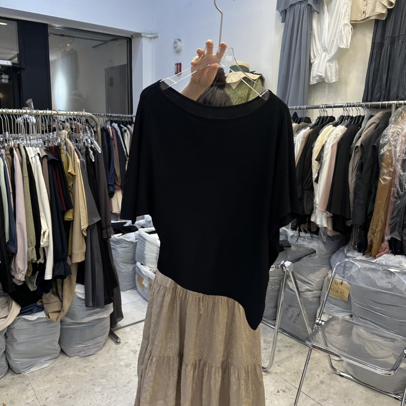 MARIGOLD東大門實拍女士新款推薦職業真品人氣針織衫不對稱MARIGOLD針織衫圖色2