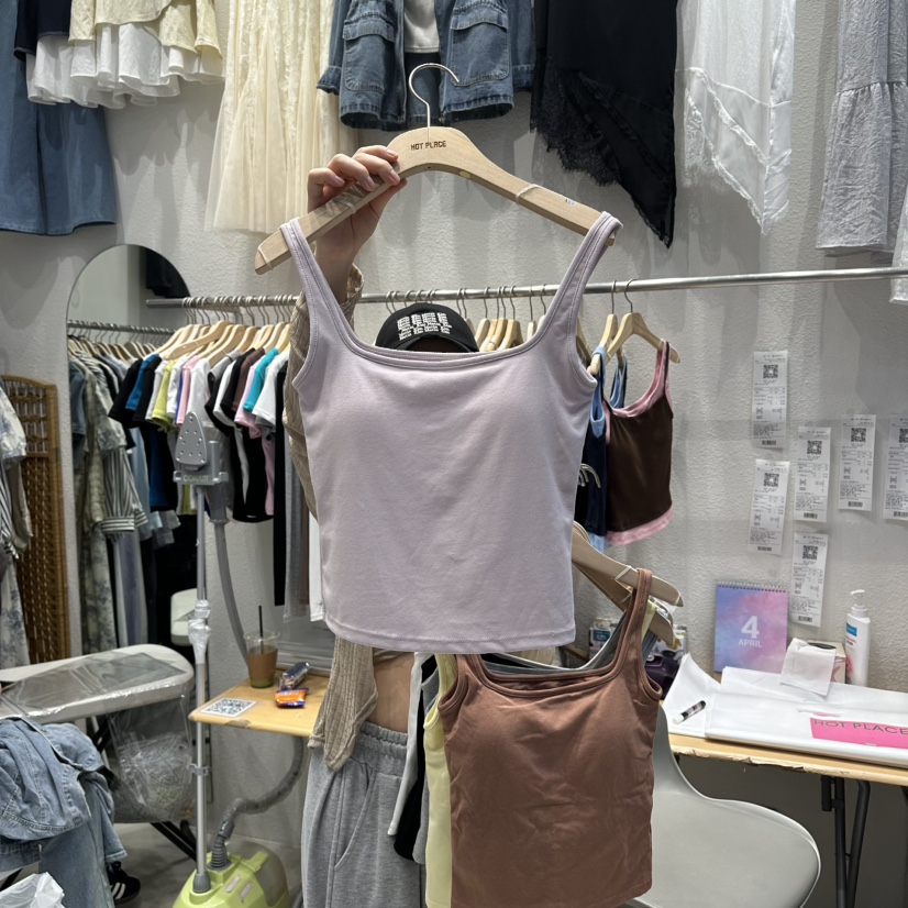 HOT PLACE/DREAM GIRIS/HOT ISSUE東大門代購女裝新款26春夏吊帶背心HOT PLACE/DREAM GIRIS/HOT ISSUE吊帶/背心圖色1