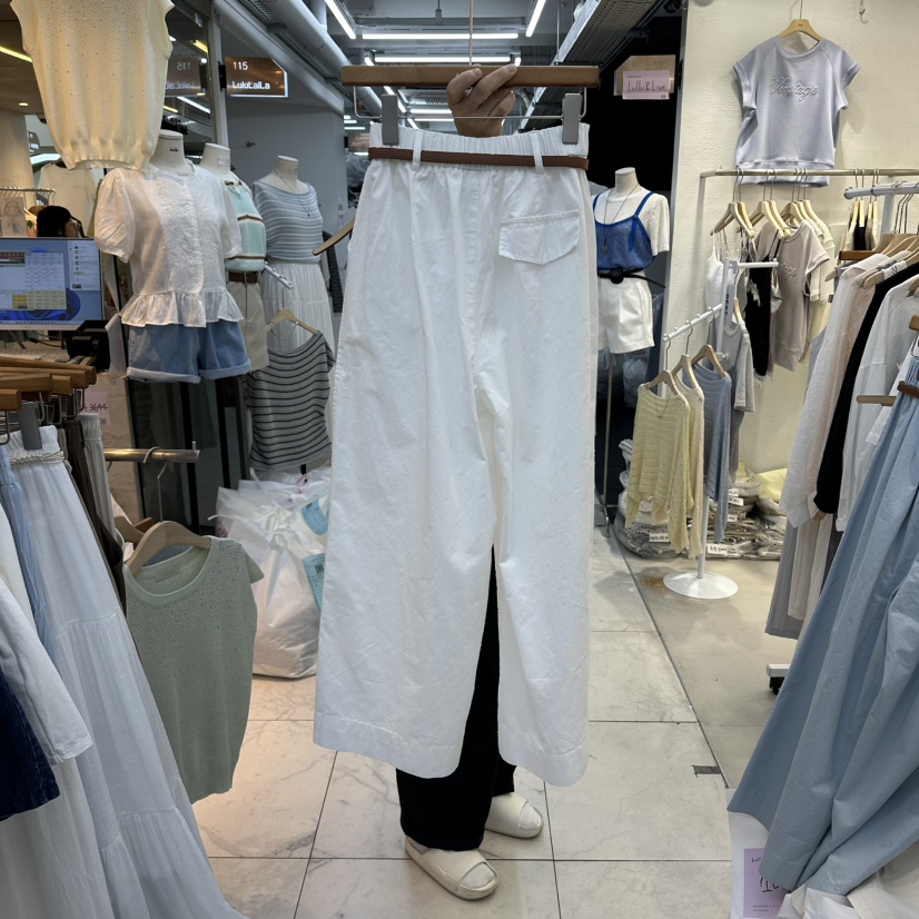 FLYFLY/LULULALLA/LIVE東大門代購女裝新款熱賣休閑褲含腰帶棉質FLYFLY/LULULALLA/LIVE休閑褲