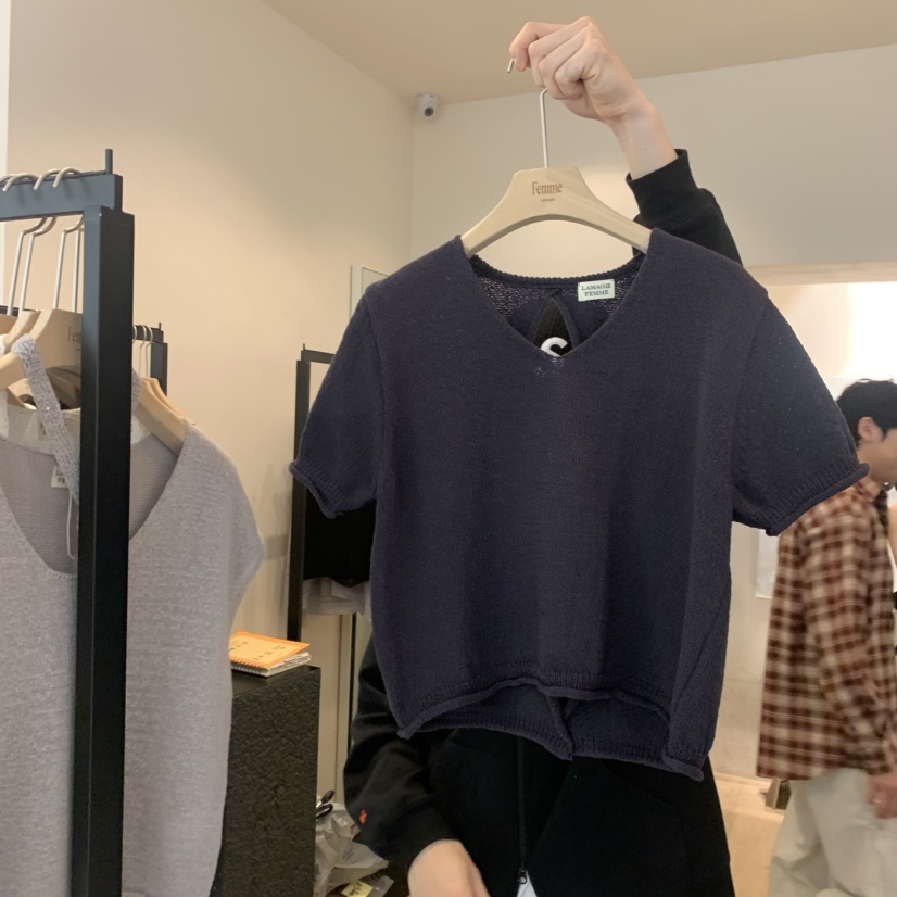 LA MAGIE FEMME東大門實拍女士新品真品推薦人氣T恤開衩Lamagie FemmeT恤圖色3