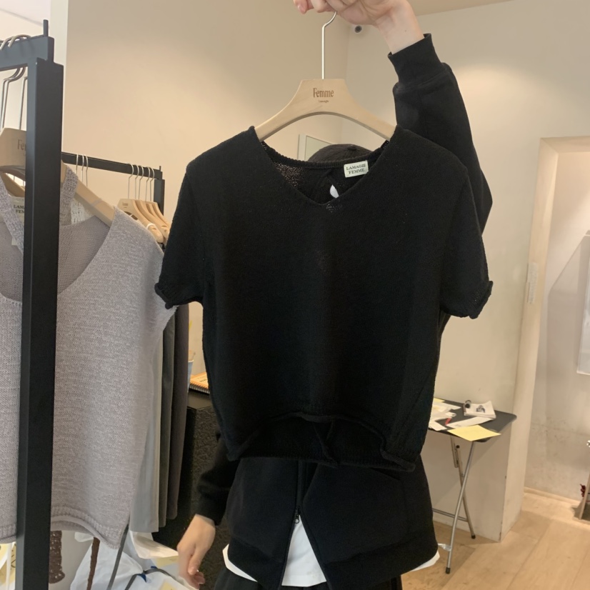 LA MAGIE FEMME東大門實拍女士新品真品推薦人氣T恤開衩Lamagie FemmeT恤圖色4