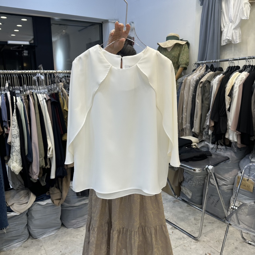 MARIGOLD韓國代購女士新款推薦時尚熱賣職業襯衫蕾絲衫披肩MARIGOLD襯衫/蕾絲衫圖色1