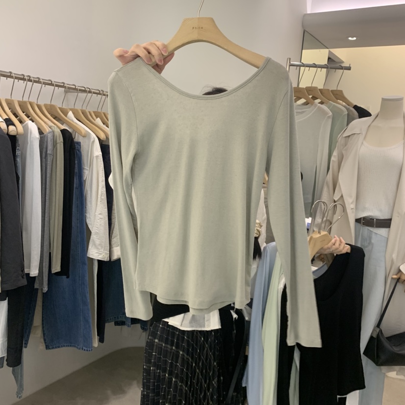 PHILO東大門代購女裝新款人氣26春夏休閑時尚長袖T恤亞麻PHILO長袖T恤圖色4