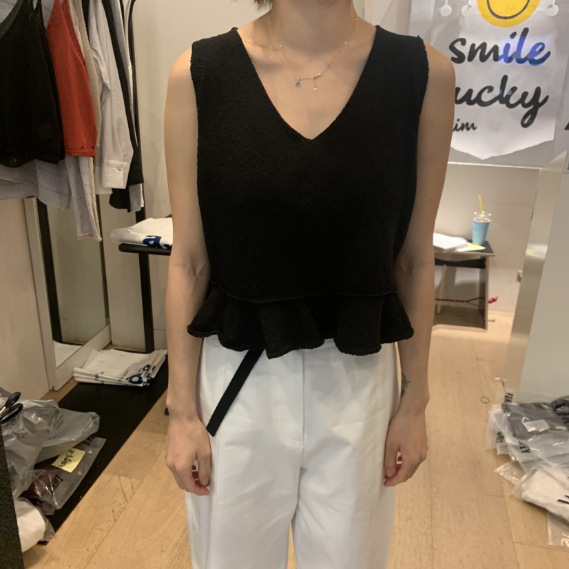 LA MAGIE FEMME東大門實拍女士新款真品吊帶背心荷葉邊Lamagie Femme吊帶/背心圖色4