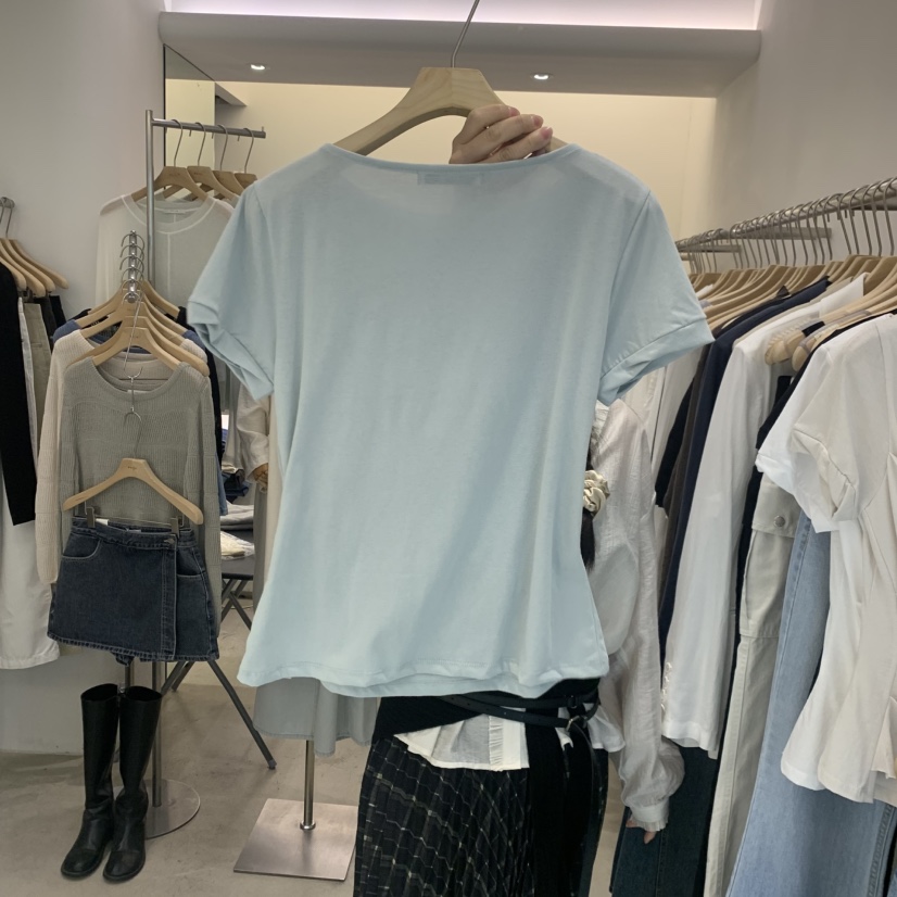 PHILO東大門實拍女士新款人氣熱賣時尚26春夏職業推薦T恤PHILOT恤