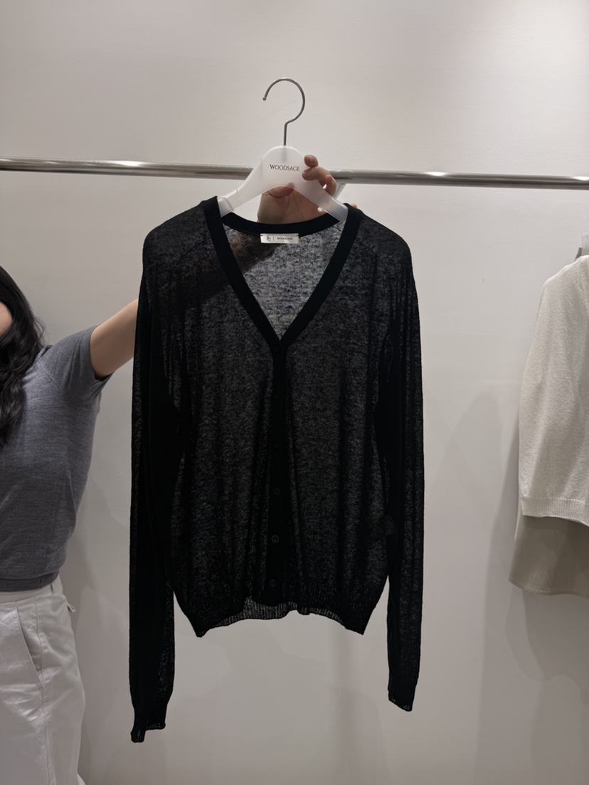 WOOD SAGE東大門代購女裝新品26春夏真品針織衫亞麻開衫WOOD SAGE針織衫圖色2