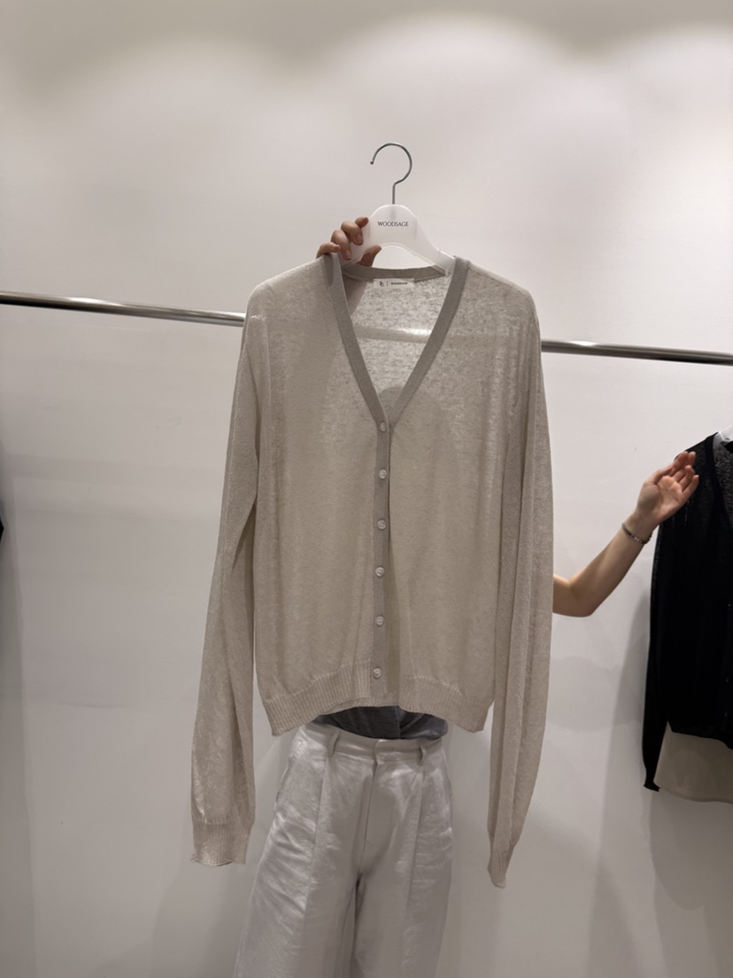WOOD SAGE東大門代購女裝新品26春夏真品針織衫亞麻開衫WOOD SAGE針織衫圖色3