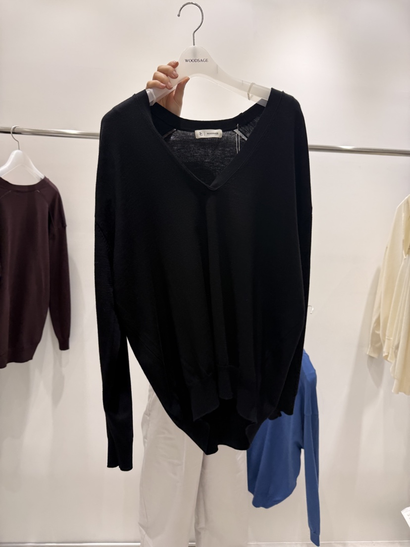 WOOD SAGE東大門直郵女士新款人氣真品職業針織衫V領天絲WOOD SAGE針織衫圖色3