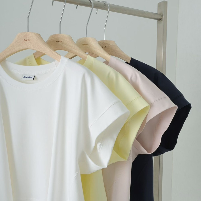 RUMBA東大門直郵女裝新品休閑真品職業26春夏人氣T恤絲綢RUMBAT恤