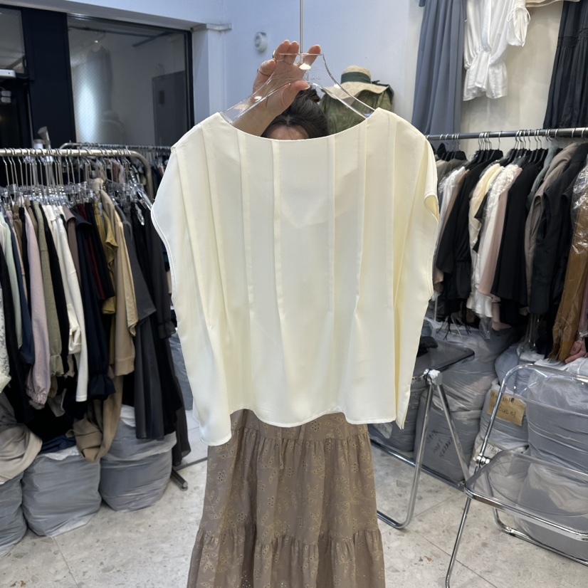 MARIGOLD韓國代購女裝新款時尚人氣26春夏真品馬甲拉鏈褶裥MARIGOLD馬甲