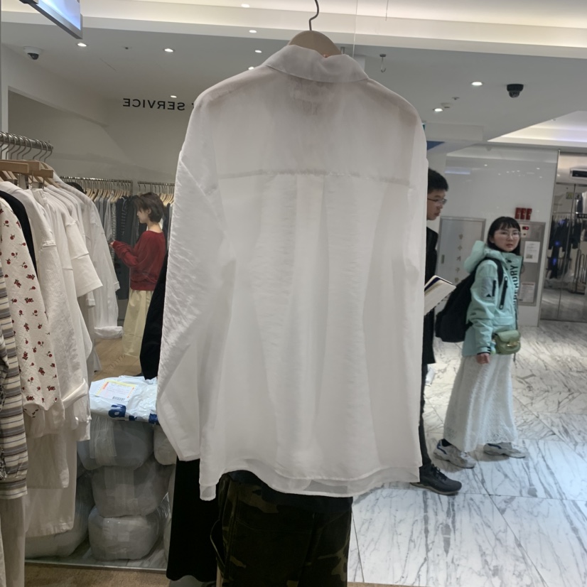 SELF SERVICE東大門代購女士新款人氣26春夏襯衫蕾絲衫透明SELF SERVICE襯衫/蕾絲衫