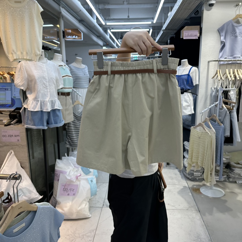 FLYFLY/LULULALLA/LIVE韓國代購女士新品真品短褲含腰帶FLYFLY/LULULALLA/LIVE短褲