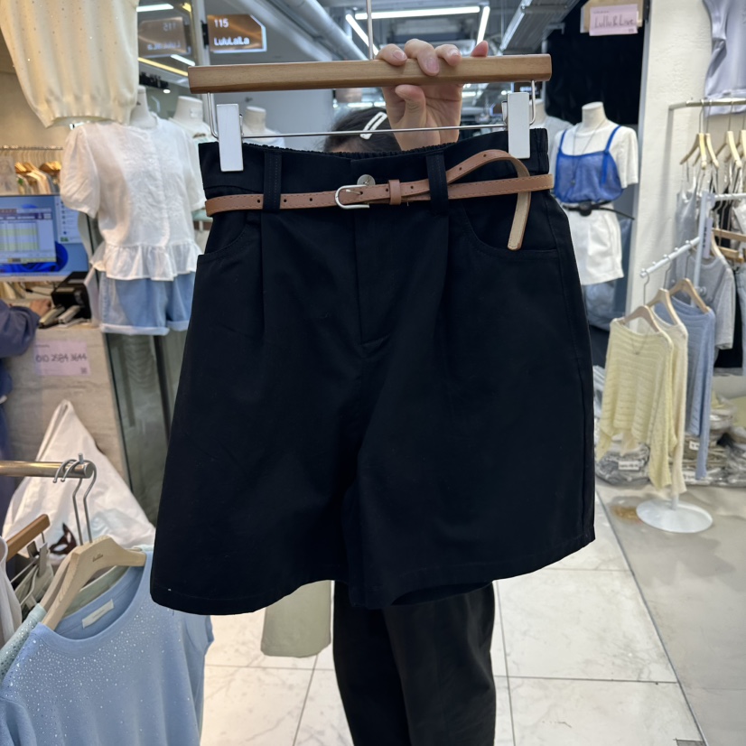 FLYFLY/LULULALLA/LIVE韓國代購女士新品真品短褲含腰帶FLYFLY/LULULALLA/LIVE短褲圖色3