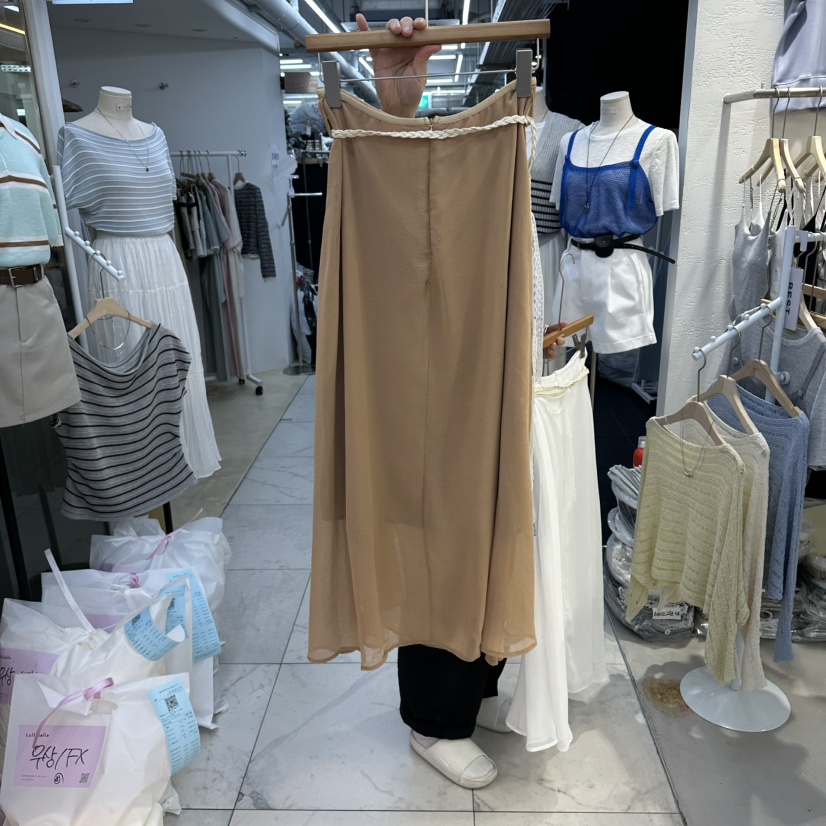 FLYFLY/LULULALLA/LIVE東大門實拍女裝新款時尚長裙含腰帶FLYFLY/LULULALLA/LIVE長裙