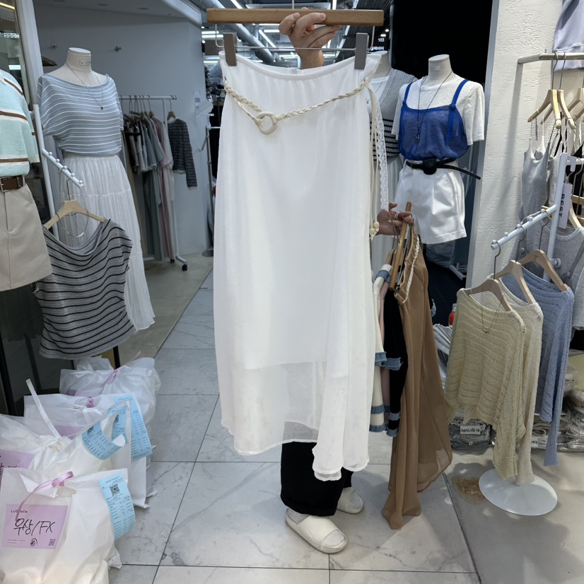 FLYFLY/LULULALLA/LIVE東大門實拍女裝新款時尚長裙含腰帶FLYFLY/LULULALLA/LIVE長裙圖色1