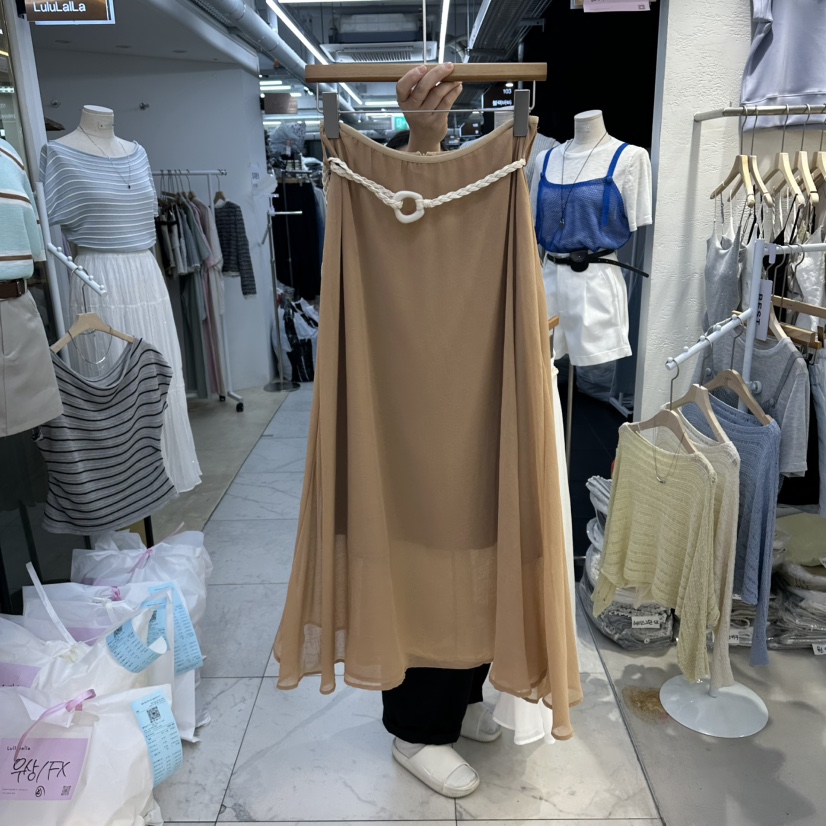 FLYFLY/LULULALLA/LIVE東大門實拍女裝新款時尚長裙含腰帶FLYFLY/LULULALLA/LIVE長裙圖色2