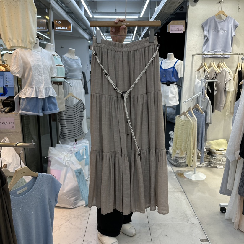 FLYFLY/LULULALLA/LIVE韓國直郵女裝新款職業長裙含腰帶FLYFLY/LULULALLA/LIVE長裙圖色3